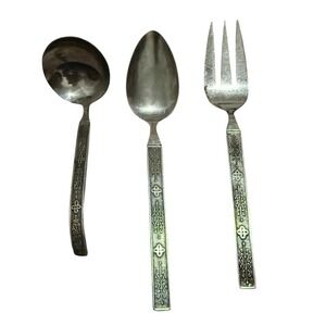 Vintage Nasco Kashmir Greta Flatware Serving 3 Piece